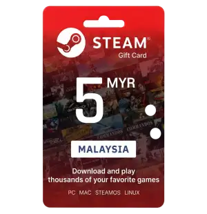 Steam Wallet 5 MYR Gift Card (Malaysia) - Digital Key